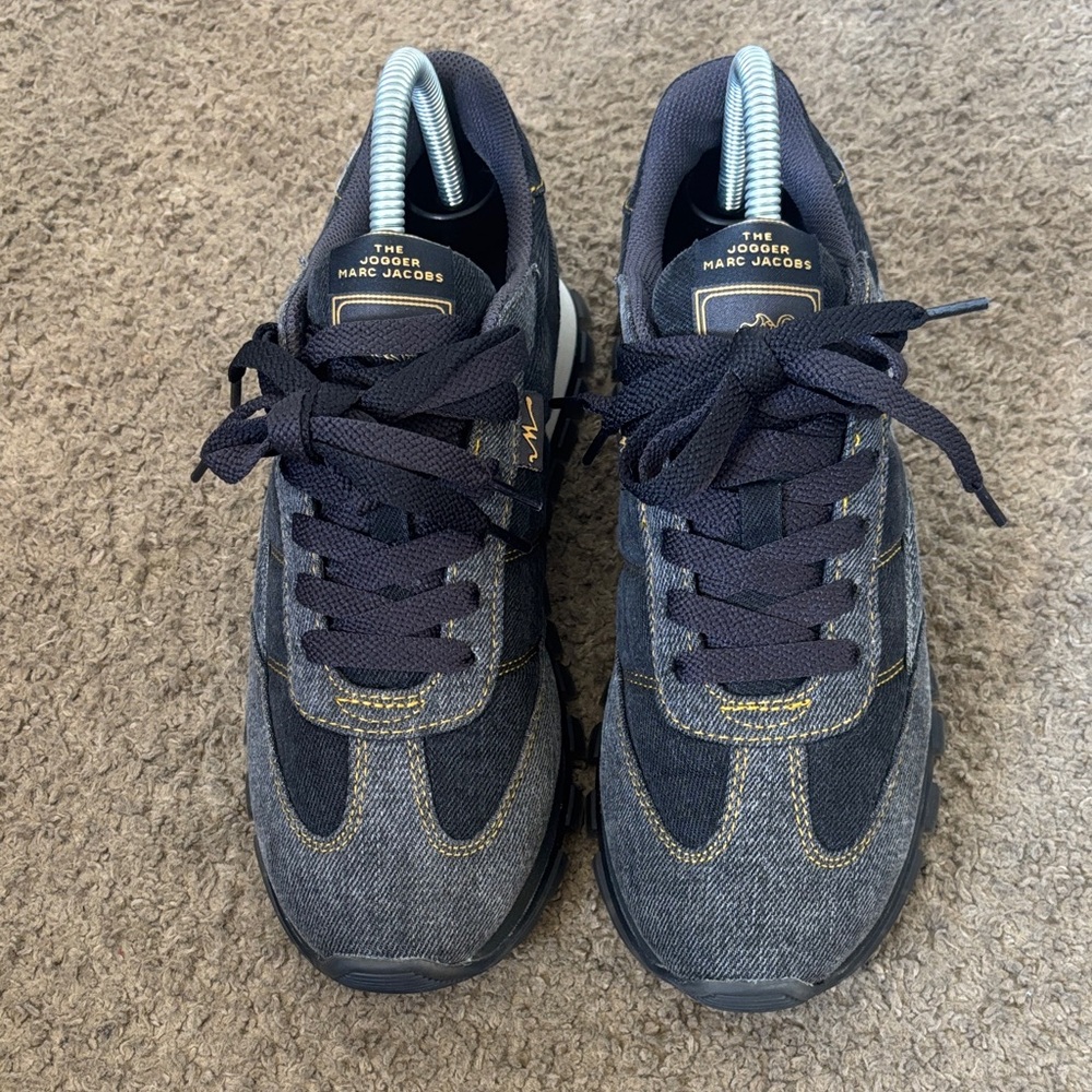 Marc Jacobs Dark Denim Lace-Up Sneakers